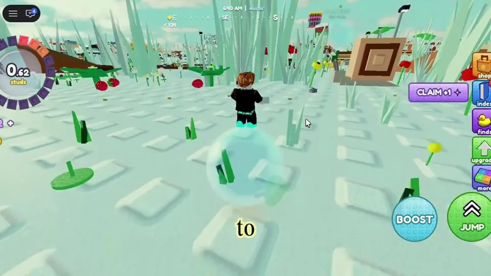 Close mobile view of the ball with the round Boost and Jump buttons on the right