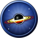 black hole icon in roll the world